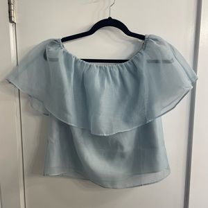 Light blue sheer top